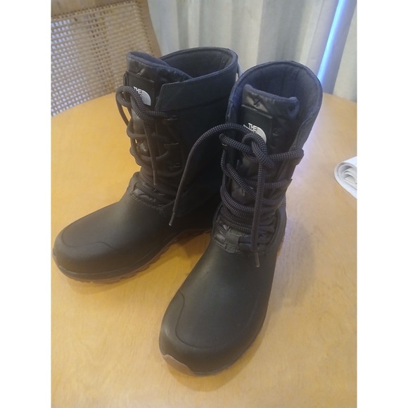 The North Face Shoes - The North Face Yukiona Mid Boots Womens 7 Black Leather Primaloft Waterproof